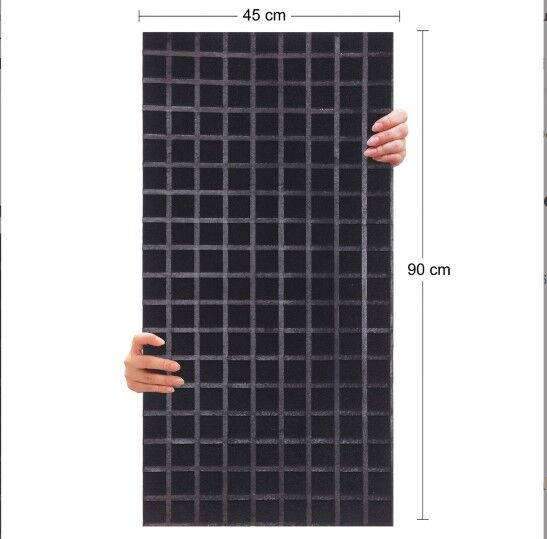 DEKORATİF VE AKUSTİK KEÇE PANEL SİYAH KARE DESEN