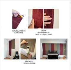 DEKORATİF VE AKUSTİK KEÇE PANEL SİYAH KARE DESEN