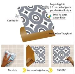 FAYANS ÜSTÜ PVC KAPLAMA 30 X 30 GEOMETRI 06-578