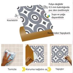 FAYANS ÜSTÜ PVC KAPLAMA 30 X 30 GEOMETRI 06-578
