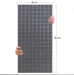 DEKORATİF VE AKUSTİK KEÇE PANEL GRİ KARE DESEN