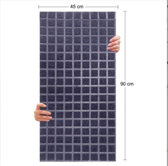 DEKORATİF VE AKUSTİK KEÇE PANEL LACİVERT KARE DESEN