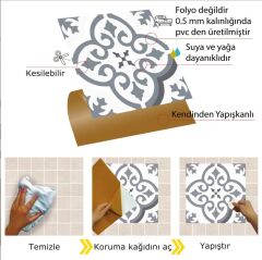 FAYANS ÜSTÜ PVC KAPLAMA 30 X 30 GEOMETRI 09-581