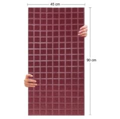 DEKORATİF VE AKUSTİK KEÇE PANEL BORDO KARE DESEN