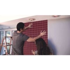 DEKORATİF VE AKUSTİK KEÇE PANEL BORDO KARE DESEN