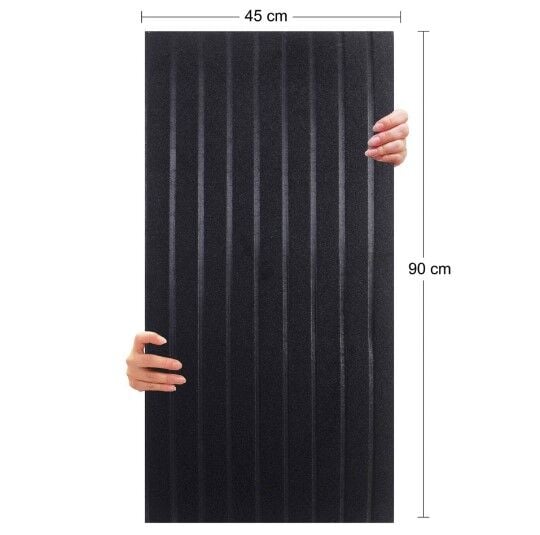DEKORATİF VE AKUSTİK KEÇE PANEL SİYAH LAMBİRİ DESEN