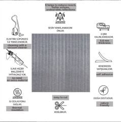 DEKORATİF VE AKUSTİK KEÇE PANEL GRİ LAMBİRİ DESEN