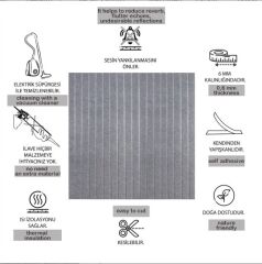 DEKORATİF VE AKUSTİK KEÇE PANEL GRİ LAMBİRİ DESEN