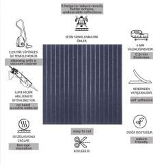 DEKORATİF VE AKUSTİK KEÇE PANEL LACİVERT LAMBİRİ DESEN