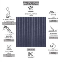 DEKORATİF VE AKUSTİK KEÇE PANEL LACİVERT LAMBİRİ DESEN