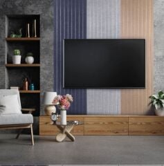 DEKORATİF VE AKUSTİK KEÇE PANEL LACİVERT LAMBİRİ DESEN
