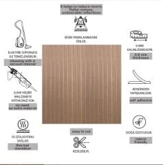 DEKORATİF VE AKUSTİK KEÇE PANEL BEJ LAMBİRİ DESEN