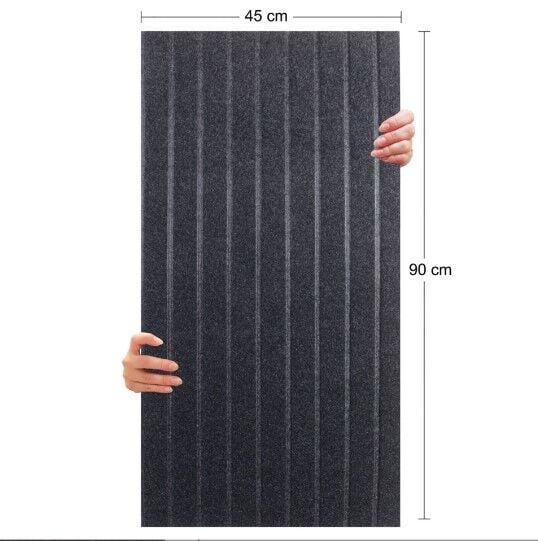 DEKORATİF VE AKUSTİK KEÇE PANEL ANTRASİT LAMBİRİ DESEN