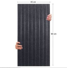 DEKORATİF VE AKUSTİK KEÇE PANEL ANTRASİT LAMBİRİ DESEN