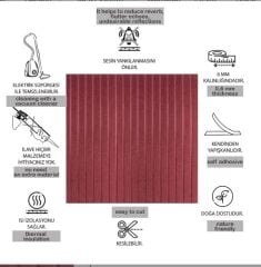 DEKORATİF VE AKUSTİK KEÇE PANEL BORDO LAMBİRİ DESEN