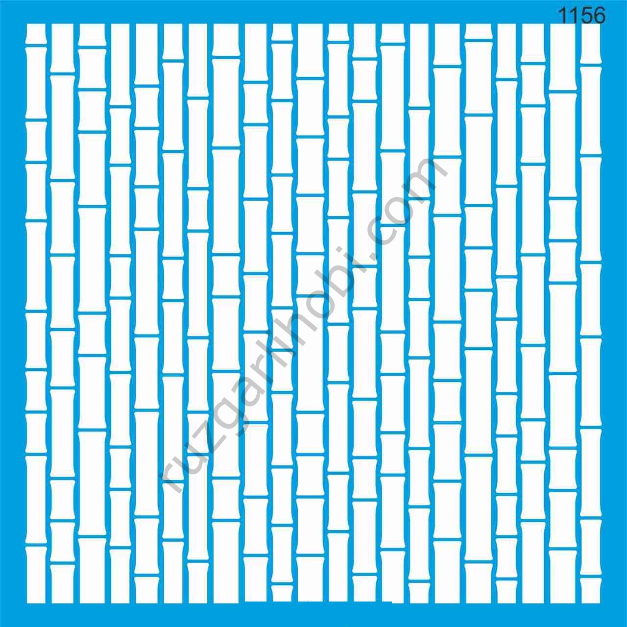Stencıl Bambu Duvar Desen - KM1156