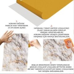 FAYANS ÜSTÜ PVC KAPLAMA 41 X 62 GOLD MERMER DESEN-584