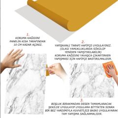 FAYANS ÜSTÜ PVC KAPLAMA 41 X 62 BEYAZ MERMER DESEN-585
