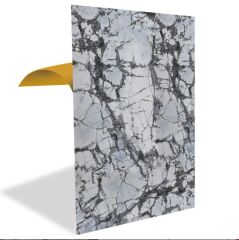FAYANS ÜSTÜ PVC KAPLAMA 41 X 62 SİYAH ÇİZGİLİ MERMER DESEN-586