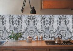 FAYANS ÜSTÜ PVC KAPLAMA 41 X 62 SİYAH ÇİZGİLİ MERMER DESEN-586