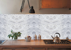 FAYANS ÜSTÜ PVC KAPLAMA 41 X 62 GRİ DALGALI MERMER DESEN-587