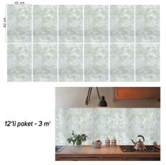 FAYANS ÜSTÜ PVC KAPLAMA 41 X 62 GRİ BULUT MERMER DESEN-589