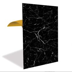 FAYANS ÜSTÜ PVC KAPLAMA 41 X 62 SİYAH - BEYAZ MERMER DESEN-590