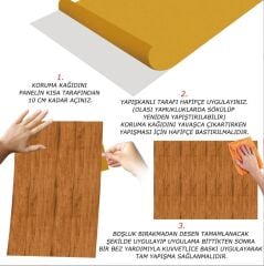 FAYANS ÜSTÜ PVC KAPLAMA 41 X 62 CİLALI AHŞAP GÖRÜNÜMLÜ PANEL-591