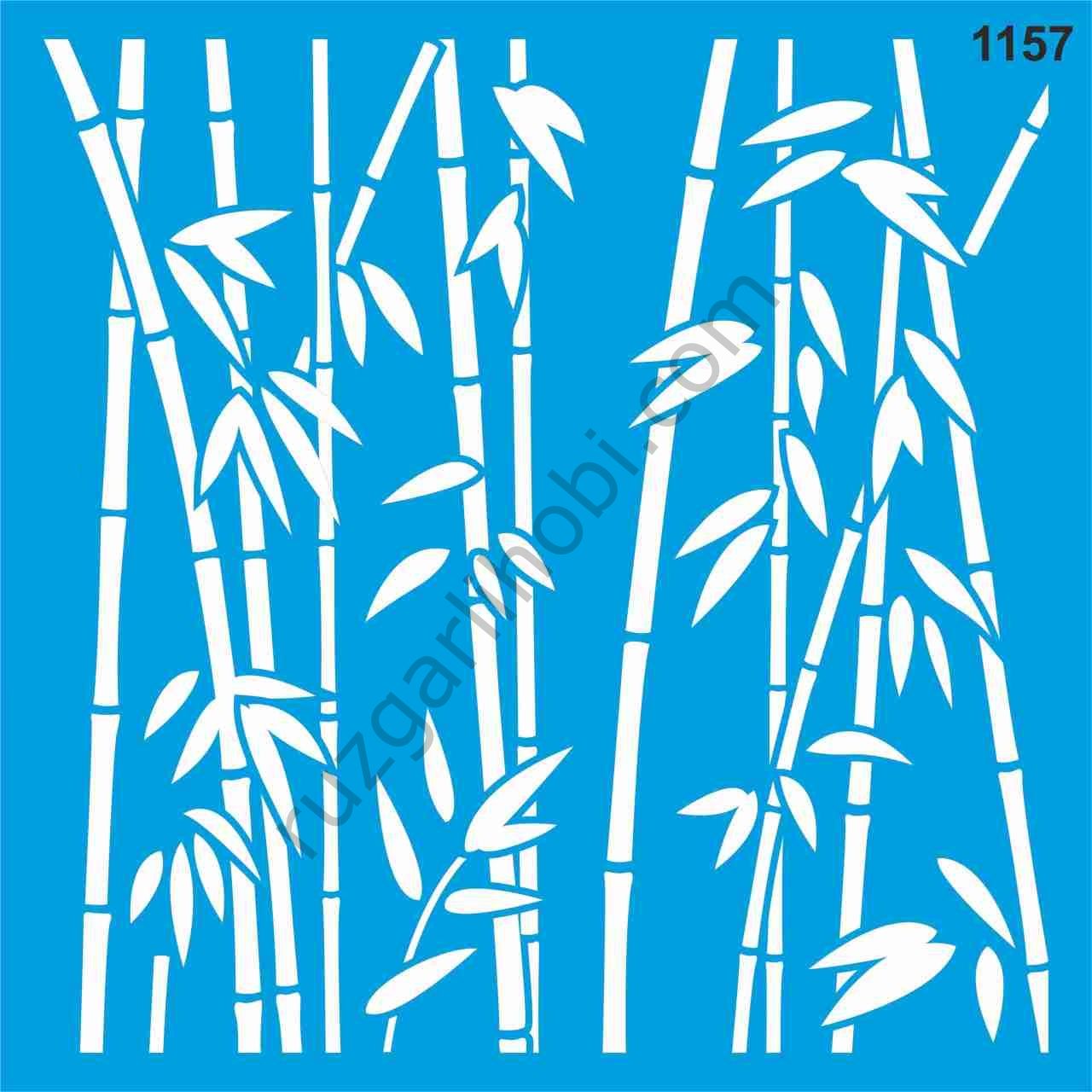 Stencıl Bambu Duvar Desen - KM1157