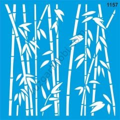 Stencıl Bambu Duvar Desen - KM1157
