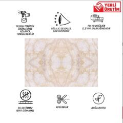 FAYANS ÜSTÜ PVC KAPLAMA 41 X 62 BEJ MERMER DESEN-592