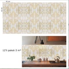 FAYANS ÜSTÜ PVC KAPLAMA 41 X 62 BEJ MERMER DESEN-592