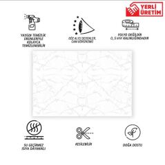 FAYANS ÜSTÜ PVC KAPLAMA 41 X 62 SİLVER MERMER DESEN-593