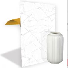 FAYANS ÜSTÜ PVC KAPLAMA 41 X 62 SİLVER MERMER DESEN-593