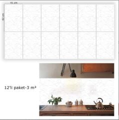 FAYANS ÜSTÜ PVC KAPLAMA 41 X 62 SİLVER MERMER DESEN-593