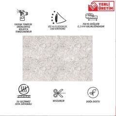 FAYANS ÜSTÜ PVC KAPLAMA 41 X 62 GRİ LEKELİ MERMER DESEN-594
