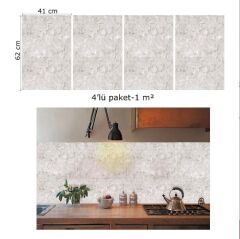FAYANS ÜSTÜ PVC KAPLAMA 41 X 62 GRİ LEKELİ MERMER DESEN-594