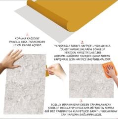 FAYANS ÜSTÜ PVC KAPLAMA 41 X 62 GRİ LEKELİ MERMER DESEN-594