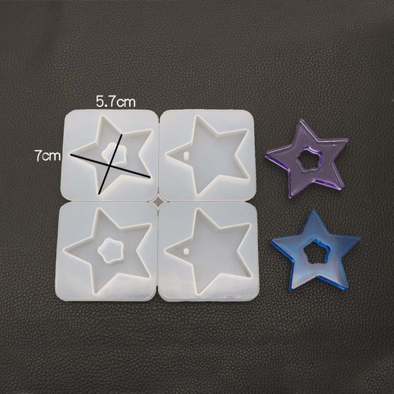Yıldız Silikon Mücevher Kalıbı CA-AM397 ( Star with Hanging Holes )