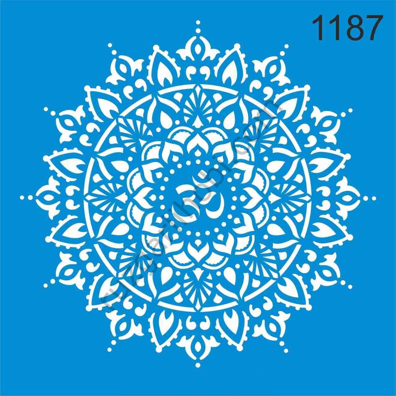 Stencıl Mandala Desen - 1187