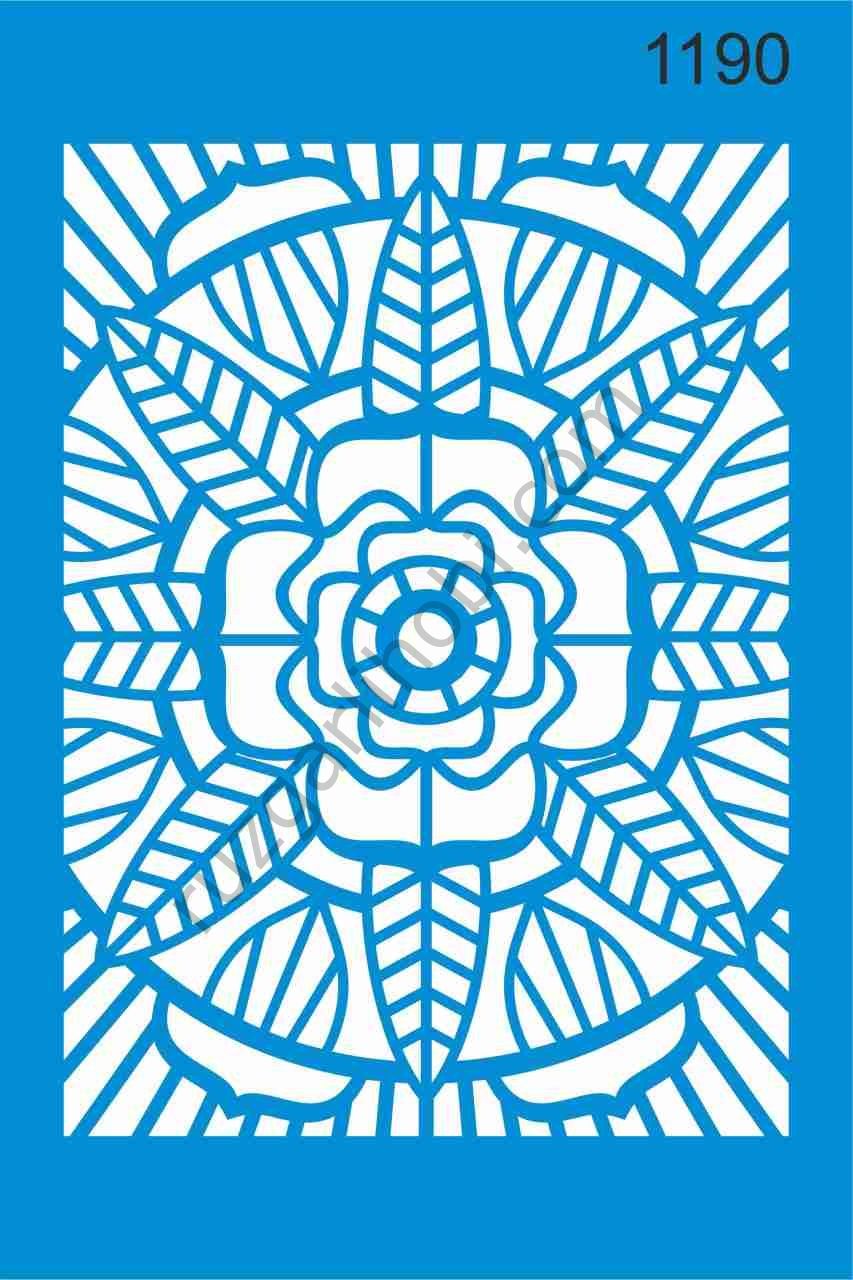 Stencıl Mandala Desen - 1190