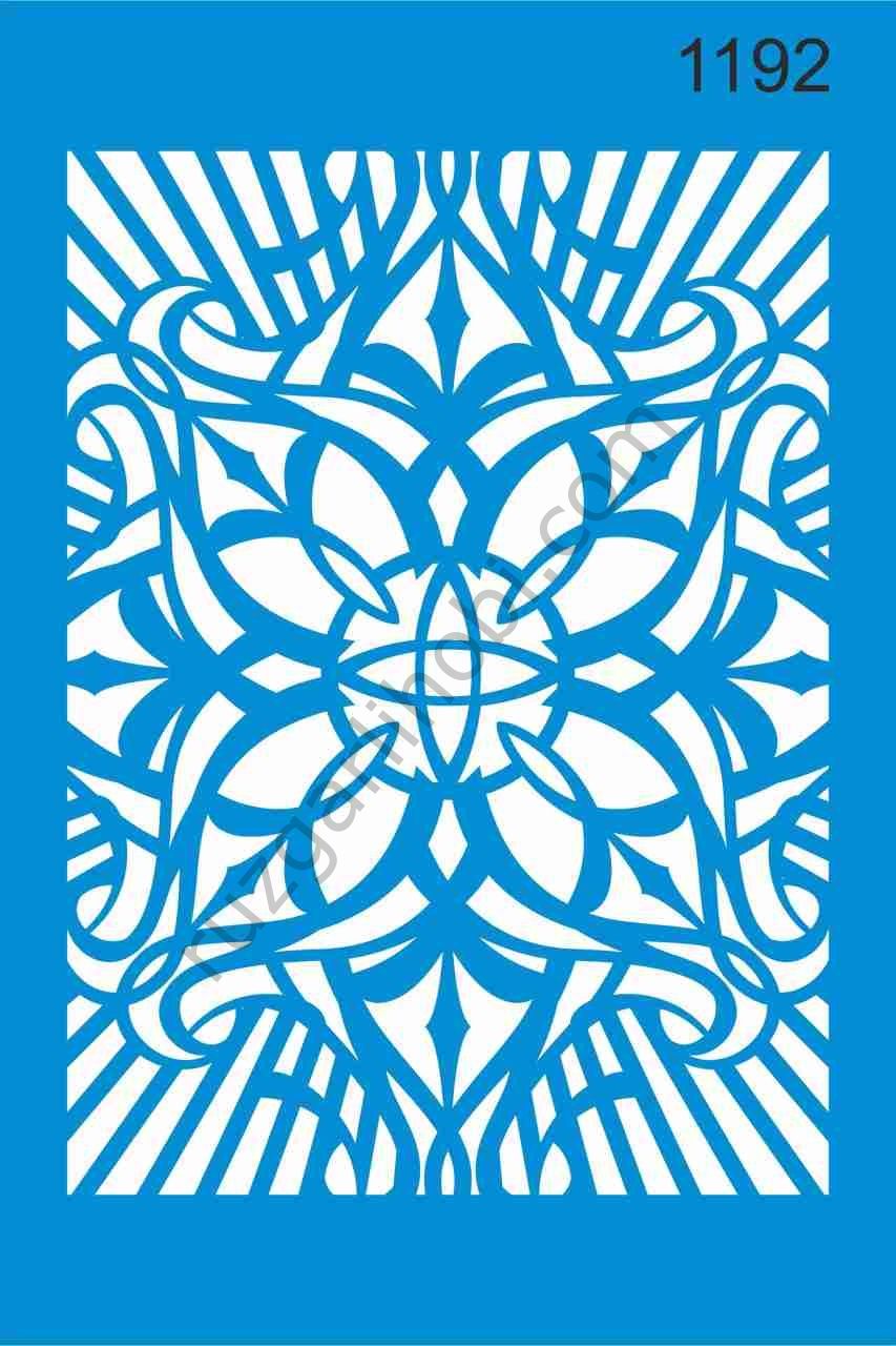 Stencıl Mandala Desen - 1192