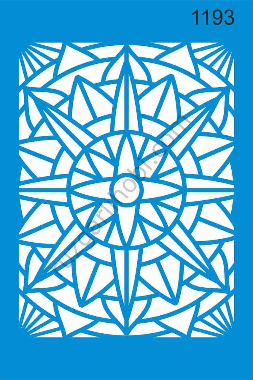 Stencıl Mandala Desen - 1193