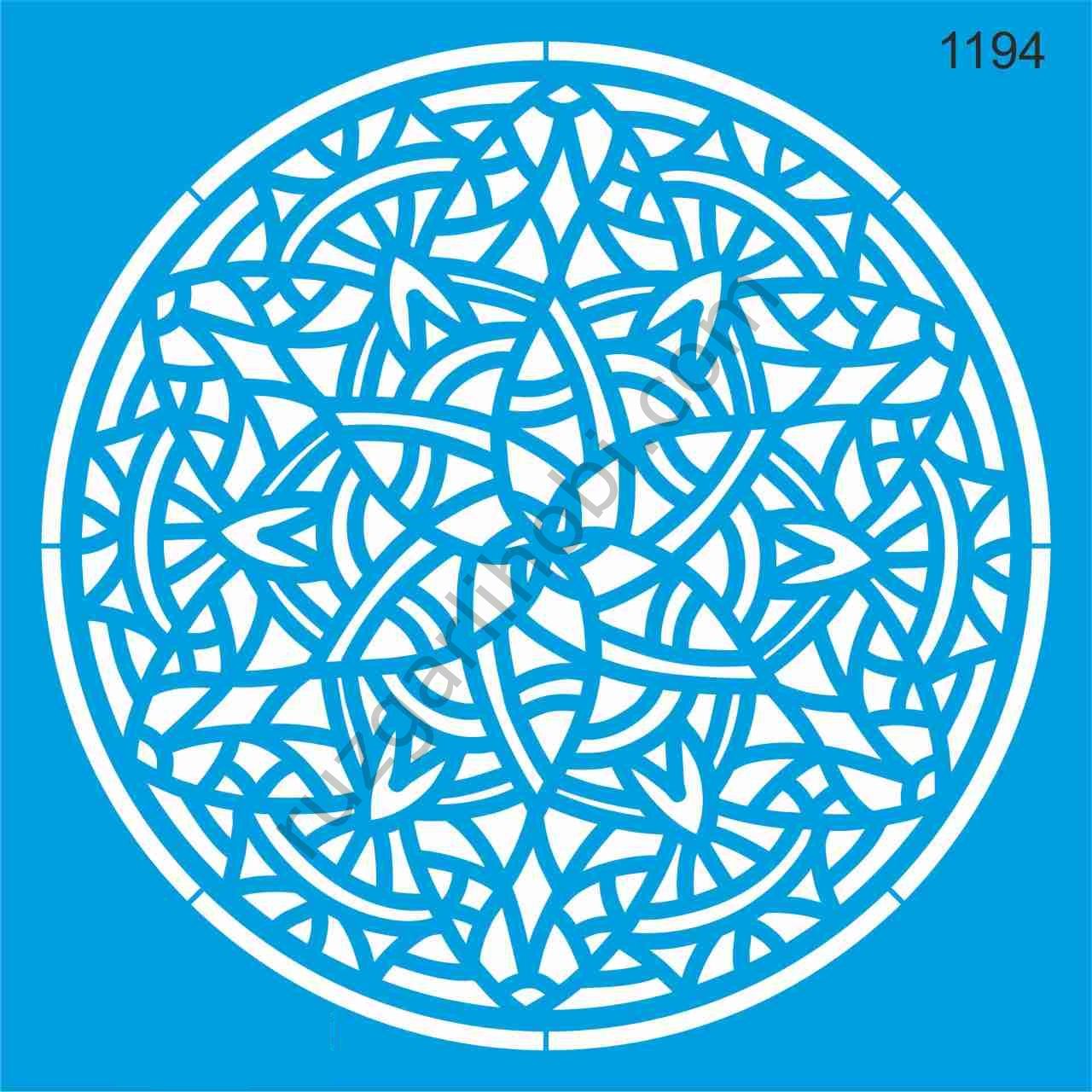 Stencıl Mandala Desen - 1194