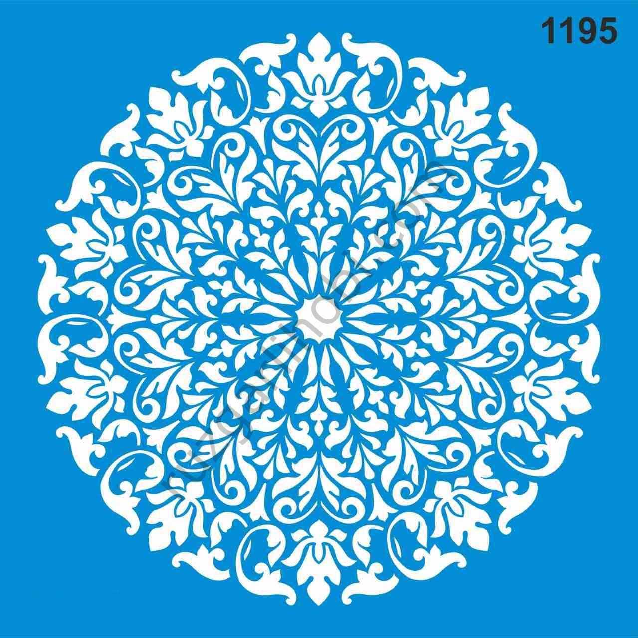 Stencıl Mandala Desen - 1195