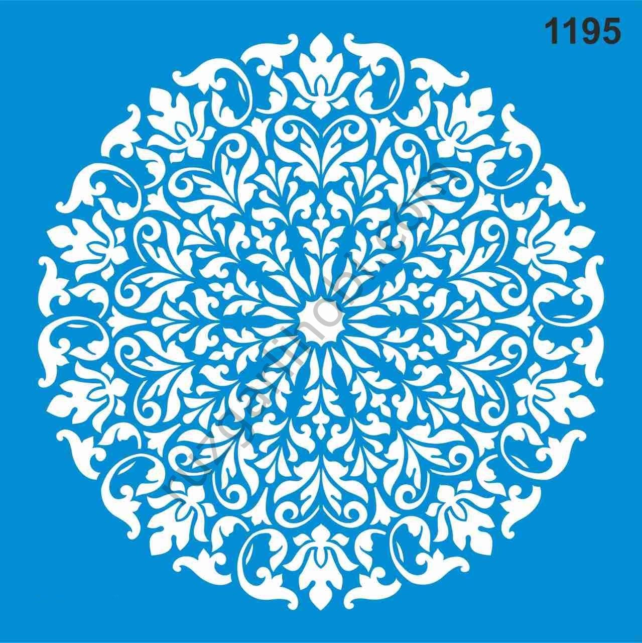 Stencıl Mandala Desen - 1195