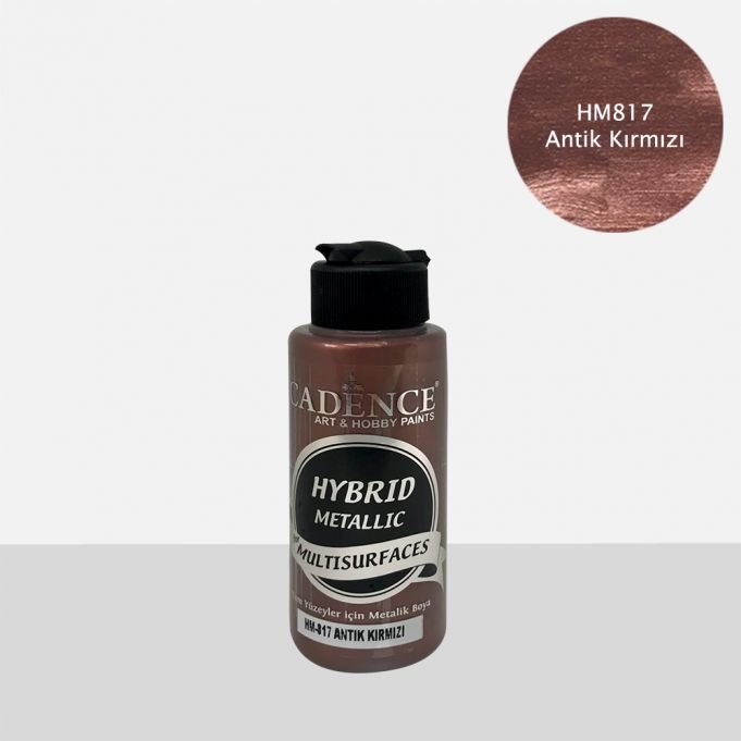 HM-817 Antik Kırmızı Hybrid Metalik Multisurfaces 120 ml