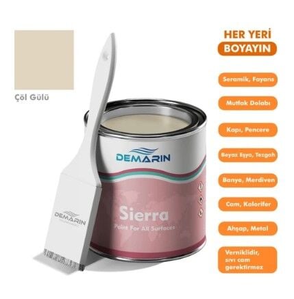 SERAMİK MUTFAK BOYASI SIERRA TEK KOM. ÇÖL GÜLÜ