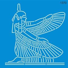 Stencıl Otantik Mısır Duvar Desen - KM1370