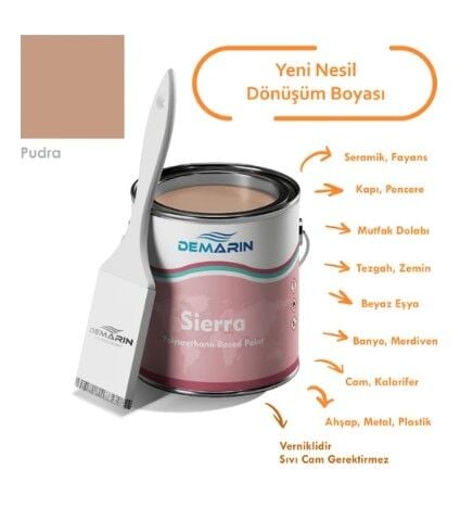 SERAMİK MUTFAK BOYASI SIERRA TEK KOM. PUDRA